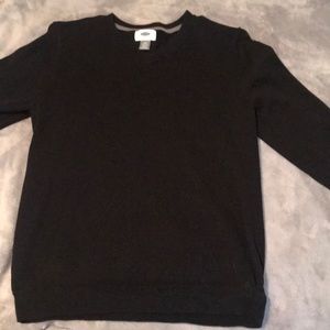 Black v-neck sweater